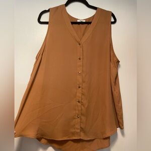 Maurice’s Brown Sleeveless Tank Top Blouse Size 1X